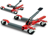 T-Rex 1180kg Set of 2 Vehicle Positioning Jacks, Mechanical Ratcheting Foot Pedal Wheel Dolly For V219-VHWVPRTR3R2A