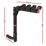 Giantz 4 Bicycle Bike Carrier Car 2" Hitch Mount Foldable Black,Giantz 4 Bicycle Bike Carrier CAR-B-BK-CARRIER-FOLD4