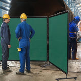 VEVOR Welding Screen with Frame 3 Panel 6' x 6' Welding Curtain Screen 12 Wheels V952-SMSHJPF6X6YCKQEXGV0