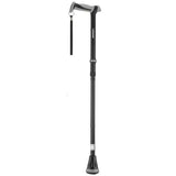 Adjustable Black Walking Stick with Folding Design and Shock Absorbing Tip LSB-69052