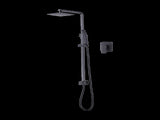 WELS 8" Rain Shower Head Set Square Dual Heads Faucet High Pressure With Mixer V63-827961