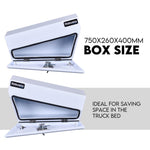 Under Tray Tool Box Underbody Pair Set 750mm White Steel V379-UTRYWHTL7SET07