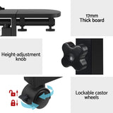 Artiss Laptop Desk Table Fan Cooling Black 60CM LA-DESK-GEN-L2-BK