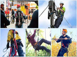 full-body safety harness, roof safety harness, shock-absorbing rope, EVA waist padding, polyester V1102-108-02022-BLU-3M