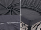 Stretch Chair Covers Set of 4 or 6, Removable Washable Slipcovers Dining Chairs, Grey Pack of 6, V1188-TR101-30916-10
