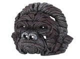 Gorilla Head Sculpture 6.3in Animal Head Figurine Resin Hollow Out Design Statue Decor for Living V1294-YM0706-3115230089011