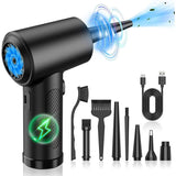 Compressed Air Duster, Electric Air Blow Portable Keyboard Cleaner with LED Light, Rechargeable Dust V1192-AZ-W-2919