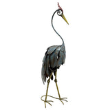 Crane Statue Looking Down 20x70cm V637-71635CRN