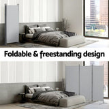 Artiss 3 Panel Room Divider Screen 260x180cm Fabric Grey RD-D-PLY-260-GY