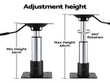 Seamanship Boat Seat Pedestal 34 - 46cm Adjustable Gas Lift 360 Degrees Swivel BS-PED-GL-3446-BK