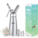Cream Whipper Dispenser 250ml - Aluminium Canister and Decorating Nozzles V238-SUPDZ-40165356339280