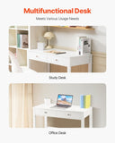 VEVOR Small Desk with Drawers Kids Desk for Bedroom Simple Study Table White V952-ETBMSZZFXXCWZES3L001V0