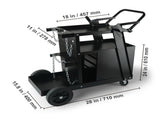 Welding Cart, 2-Tier 4 Drawers Welder Cart with 265 LBS Weight Capacity, Swivel Wheels, Tank Storage V952-ECSTHJTC265LBXFETV0