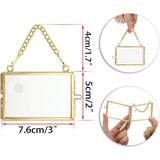 4 Pcs Specimen Metal Photo Frame,Double Floating Picture Frames,Golden Hanging Glass Picture V1192-AZ-W-17543