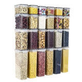 24-Pack Airtight Storage Containers for Organized Pantry, Transparent with Labels V1237-ZY-506-0023
