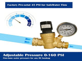 RV Water Pressure Regulator, Adjustable Handle Brass Water Pressure Regulator, Water Pressure V1258-DP02-C-3317
