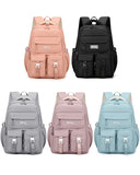 Grey Large Capacity Waterproof Student Backpack - Fits 15-Inch Laptop, Multi-Pocket Travel Daypack V888-ELOSUNG32500