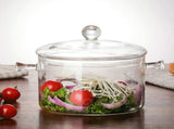 Glass Pasta Noodles Bowls Heat Resistant Glass Cooking Pot with Lid Sauce Pan for Soup Pasta Baby V1294-YM0717-10058990