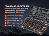 3/8" Impact Socket Set, 48 Piece Socket Set SAE & Metric 8-22mm6 Point Cr-V V952-CJT38SAECRV48ZGF4V0