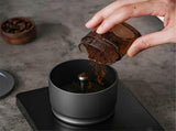 58mm Coffee Dosing Cup Aluminum Alloy Espresso Funnel Silver Barista Tool V1263-JX-5666