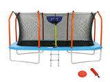 Everfit 12FT Kids Trampoline Rectangle Rebounder with Basketball Set Blue TRAMPO-C-8X12FT-BLOR-AB