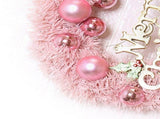 Xmas Wreath for Front Door PVC Xmas Wreath Decoration with Balls Ornaments for Fireplace Wall Home V1294-YM0901-3115240085311