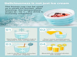 Pink 500ML Compact Electric Ice Cream Maker - Portable Quick Iced Drink Bucket & Soft Serve Machine V888-ELOSUNG45779