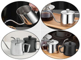 1Pc Plated Silver Stainless Steel Coffee Pot Useful Kettle for Home Supply V1369-AZ3-W-16919
