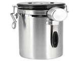 Stainless Steel Coffee Bean Airtight Canister Tea Dried Fruits Storage Container 1.8L V1294-YM0901-3118200204211
