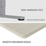 FORTIA Sit To Stand Up Standing Desk, 150x68cm, 72-118cm, Height Adjustable, 50kg Rated, White Oak V219-ADKSSTFO5WOSA