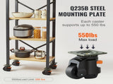Leveling Casters, Set of 4, 1000 kg Total Load Capacity, 63.5 mm, Heavy Duty with Upgraded Handle V952-DJJLBSDJPBS4EN0Q3V0