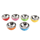 6Pcs set Color Stainless Steel Bowl Heat Insulation Salad Noodles Bowl for Home Kitchen V1294-YM0901-3118210200412