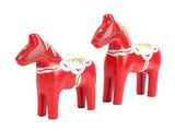 2pcs Hand Painted Swedish Wooden Horse Figurine Dalecarlian Horse Ornaments for Home Wedding V1294-YM0901-3115240105211