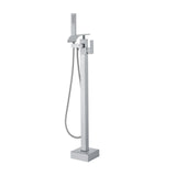VEVOR Freestanding Bathtub Faucet, Floor Mount, Freestanding Tub Filler, Shower Mixer Taps, Two V952-PBKSLTLSNSFXVFF0JV0