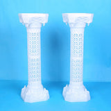 Sturdy Plastic Roman Pillar Vase White for Wedding Decoration V1370-AZ4-16867