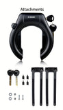 bicycle lock, two-way installation, bike security, high-quality bike lock, anti-theft lock, V1102-140-BLA-70523