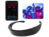 Black LED Glowing Glasses APP Control USB Charging MultiColor Glasses for Party Birthday Bar V1294-YM0901-3119200128611