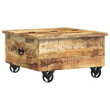 Coffee Table Rough Mango Wood 70x70x40 Cm 43_243979