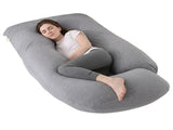 CARLA HOME U Shaped Pregnancy Pillow for Full Body Support Grey - Polyester - Full Body Pillow LSB-36502
