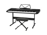Alpha 61 Keys Electronic Piano Keyboard Digital Electric w/ Stand Stool Black EK-JK-60-BK-H-B01