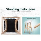 Artiss 2x Bar Stools Wooden Stool White BENT-C-077-WHX2