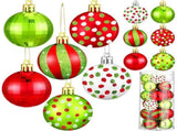 24pcs Xmas Ball Ornaments 2.0in Shatterproof Xmas Tree Balls Decoration Painting Hanging Ball for V1294-YM0901-3115240113511