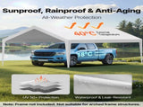 Carport Replacement Canopy, 6 x 3.6 m Potable Garage Tent Top Tarp, UV-Resistant & Waterproof Car V952-CKPB12X20FTBB7CQI001V0