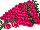 Artificial Silk Roses 25-Piece Bouquet Wedding Decorations Family Gathering - Light purple - Size L V1347-DSZ-001-001-LIG-L