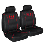 Universal 60/25 Airbag Front Seat Cover Nobody Rides For Free - Red V121-NRFA2505