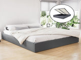 Artiss Bed Frame King Size Gas Lift Base Grey TOKI BFRAME-E-TOKI-K-GY-AB