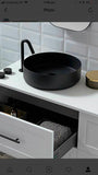 2023 Matte Black matte white matte Pink Green Gold Copper Round 360 mm Dia top counter basin V549-360MB