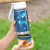 Monbento Twisty Kids Water Bottle with Snack Container- Wolf V398-MB-27274125