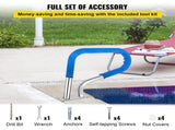 Pool Rail 32x23 Pool Railing 304 Stainless Steel 250LBS Load Capacity Silver Rustproof Pool Handrail V952-BXGYCFS3W32X23YC1V0
