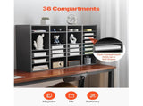 Literature Organizer, 36 Compartments Office Mailbox with Adjustable Shelves, Wooden Mailbox Sorter V952-WJJEKBHB36G93NKYIV0